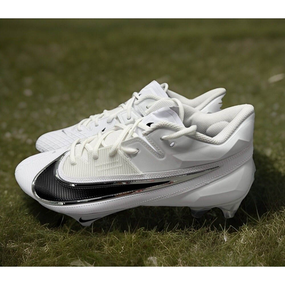 Nike Men Vapor Edge Elite 360 2 White Black Cleats FJ6125-100 Size 10.5 Wide NEW